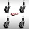 Service Caster 3'' SS Black Poly Wheel Swivel 1-1/4'' Expanding Stem Caster Set, 4PK SCC-SSEX20S314-PPUB-BLK-114-4 - alternate 4
